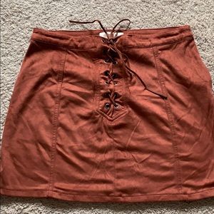 Suede skirt